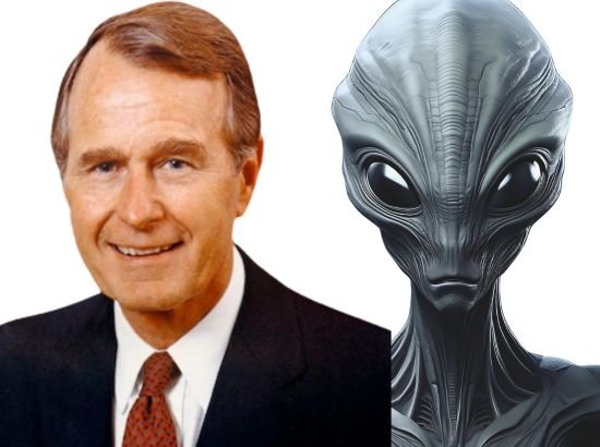 President Bush With Alian